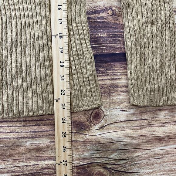 Love by Chesley Varsity Brown Turtle Neck Sweater Open Shoulder Women’s Large - Picture 5 of 6